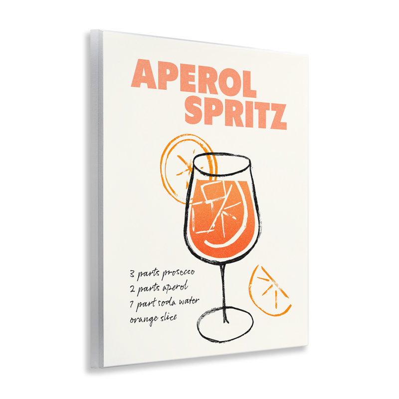 Recette d'art sur plaque Aperol Spirz par Victoria Barnes