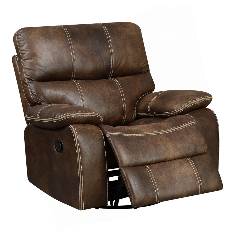 Fauteuil inclinable brun pivotant, Brun