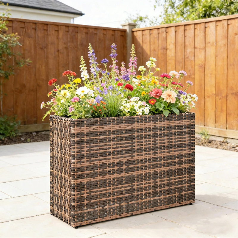 Jardinière surélevée moderne, lit surélevé pour jardin, Brown