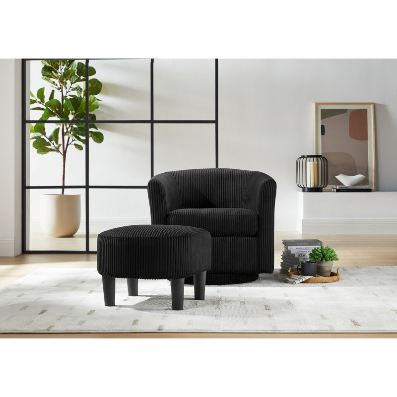 Fauteuil d'appoint pivotant, fauteuil avec repose-pieds pour le salon, chambre à coucher