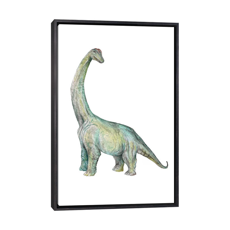 «Dino Brachiosaurus» par Wandering Laur - impression d'art graphique, H 26 po x l 18 po x 1,5 po, Pas de tapis