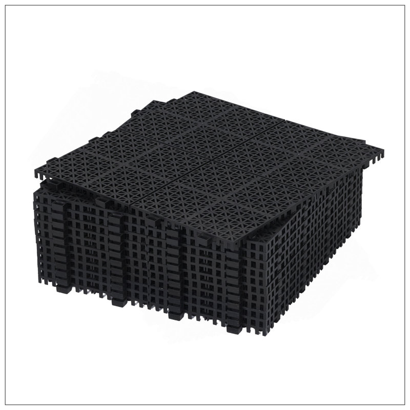 Carreaux de terrasse 12 x 12 pouces, imperméables et antidérapants pour une utilisation extérieure et intérieure, capacité de poids élevée, motif de rosette, paquet de 12