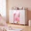 Commode 2 en 1 avec support suspendu, commode 10 tiroirs pour la chambre à coucher, commodes blanches avec lumières à DEL, station de charge et supports suspendus pour la chambre à coucher