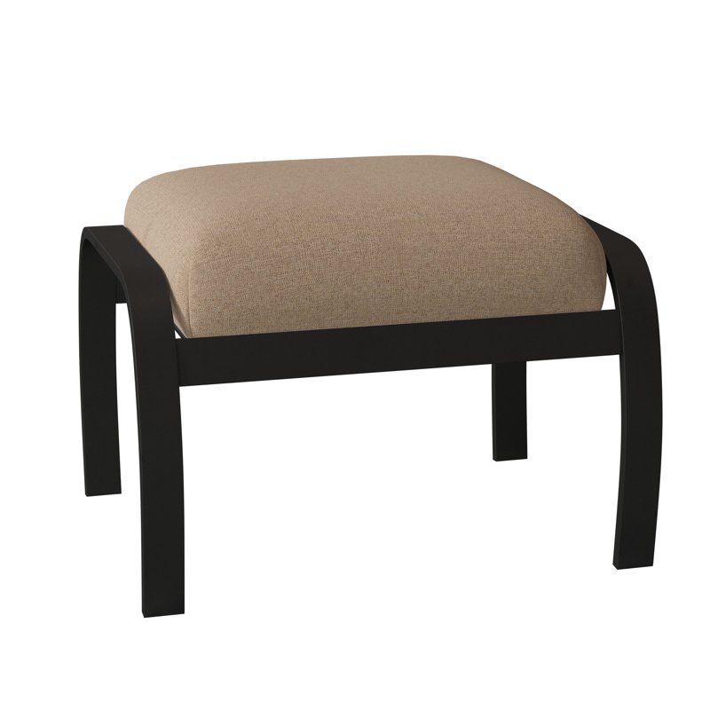 Repose-pieds avec coussin Askar, Désert texturé, Sunbrella® ‑ lin sésame