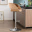 Tabouret de bar pivotant, chaise de bar en bois courbé en similicuir