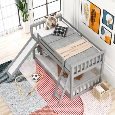 Aenneea Twin Over Twin Solid Wood Standard Bunk Bed by Harriet Bee -  E13EA11F41BC4A3B92BDDC2976A2B870