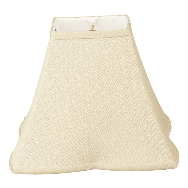 Abat-jour empire en soie / shantung empire (araignée), H 9 po x l 10 po x P 10 po, Beige