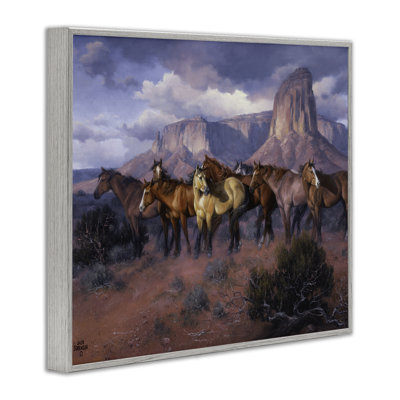 «Horse Herd in Canyon», art numérique par Jack Sorenson