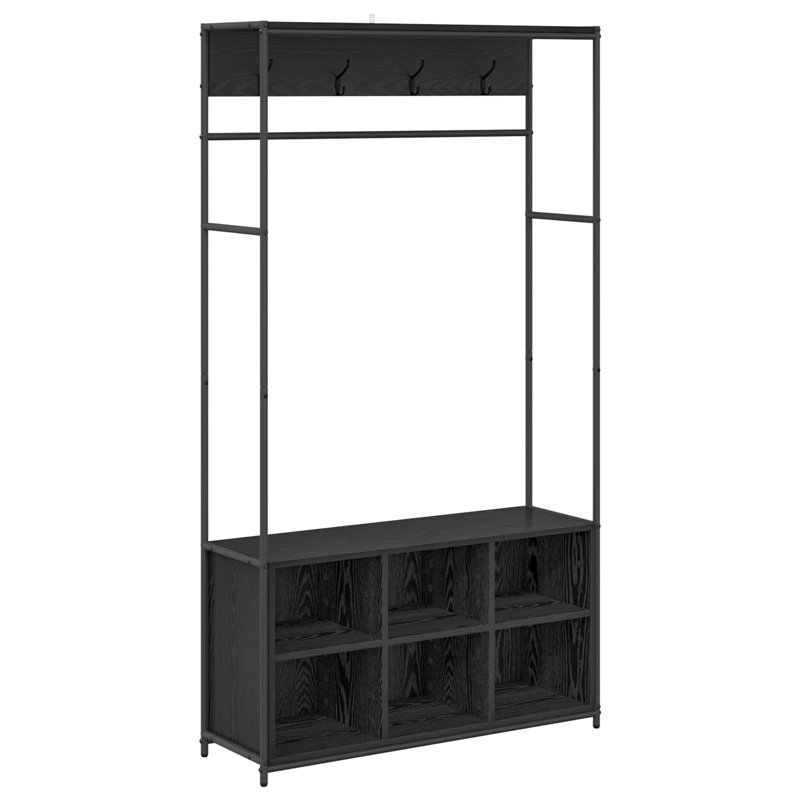 100 cm W Hall Tree, Black Oak