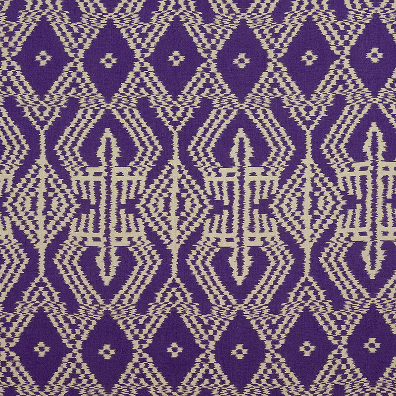 Asaka Ikat Fabric, Violet