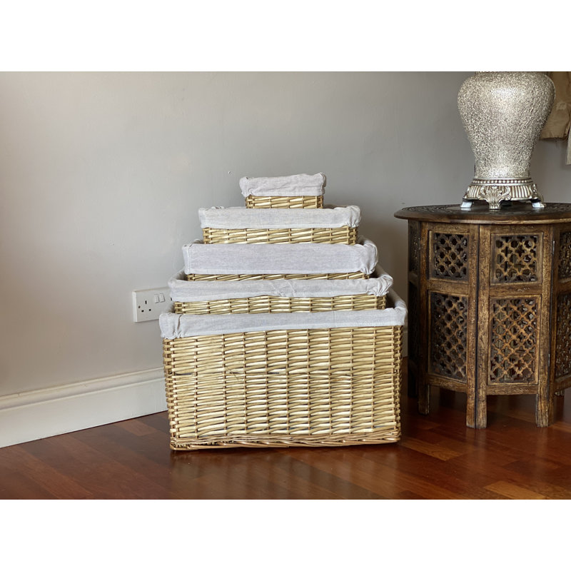 Marlow Home Co. Zeiger Wicker Storage Bin, Natural