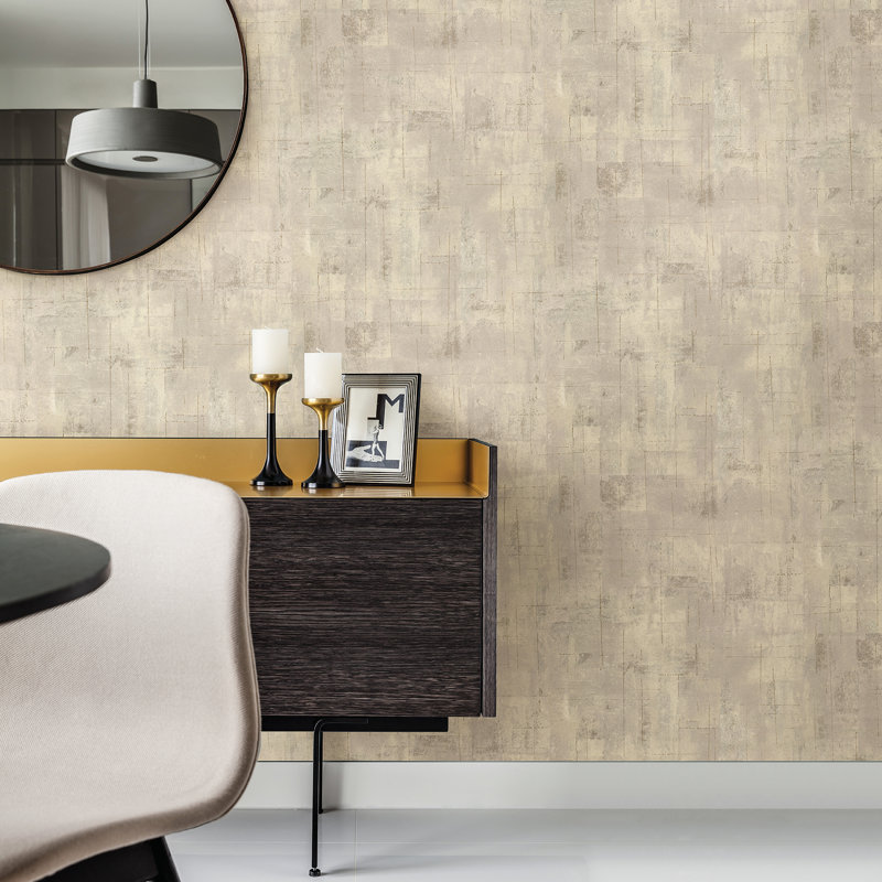 Rouleau de papier peint L 33 pi x l 21 po Teasley, Taupe