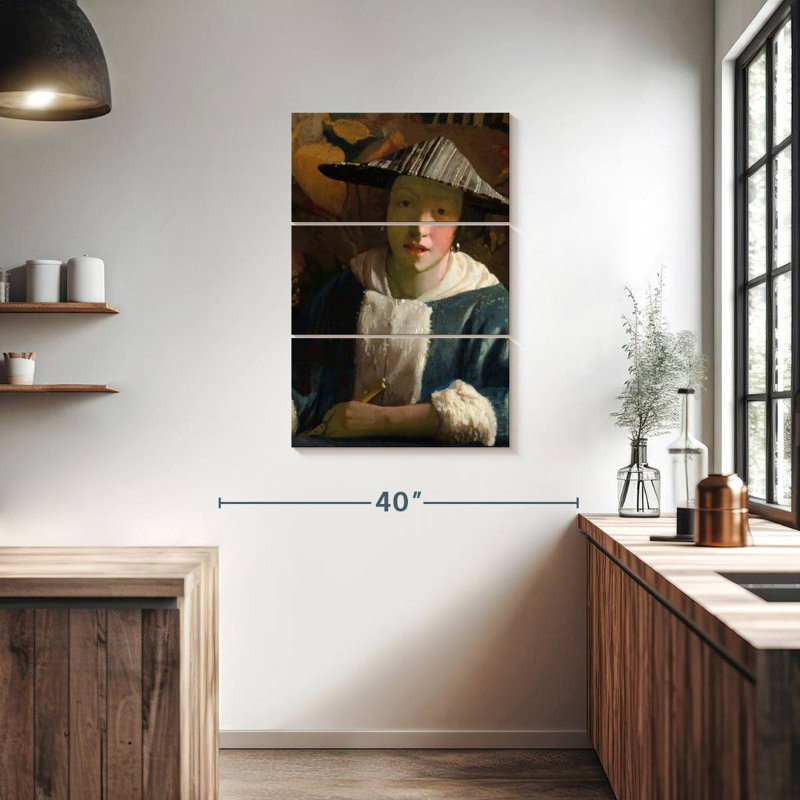 Leisha avec une flûte 1665-1675, H 38 po x l 24 po