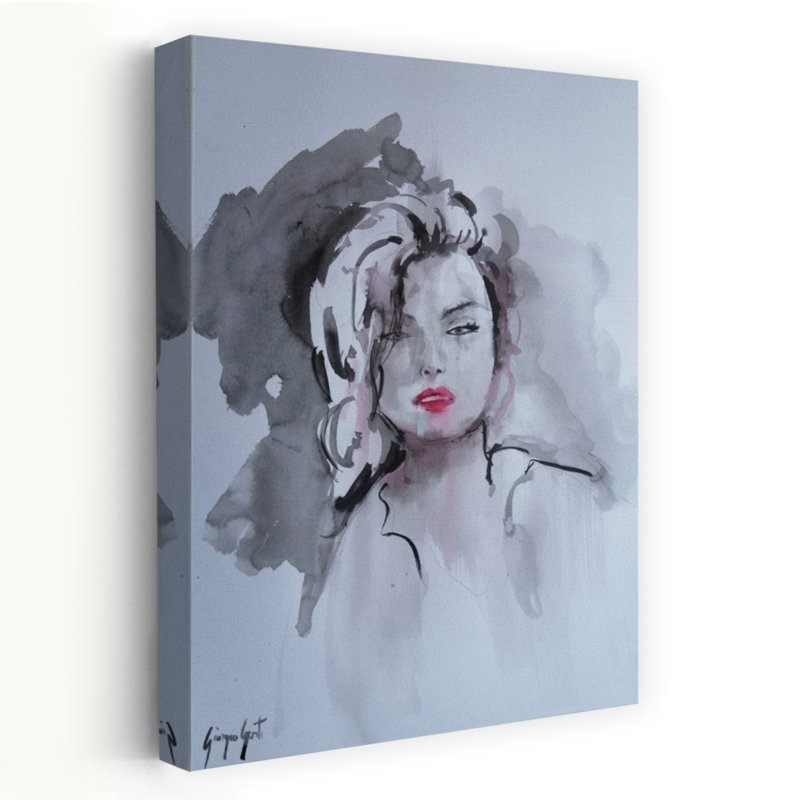 Reproduction d'art mural abstrait rouge contemporain, 36" H x 24" W