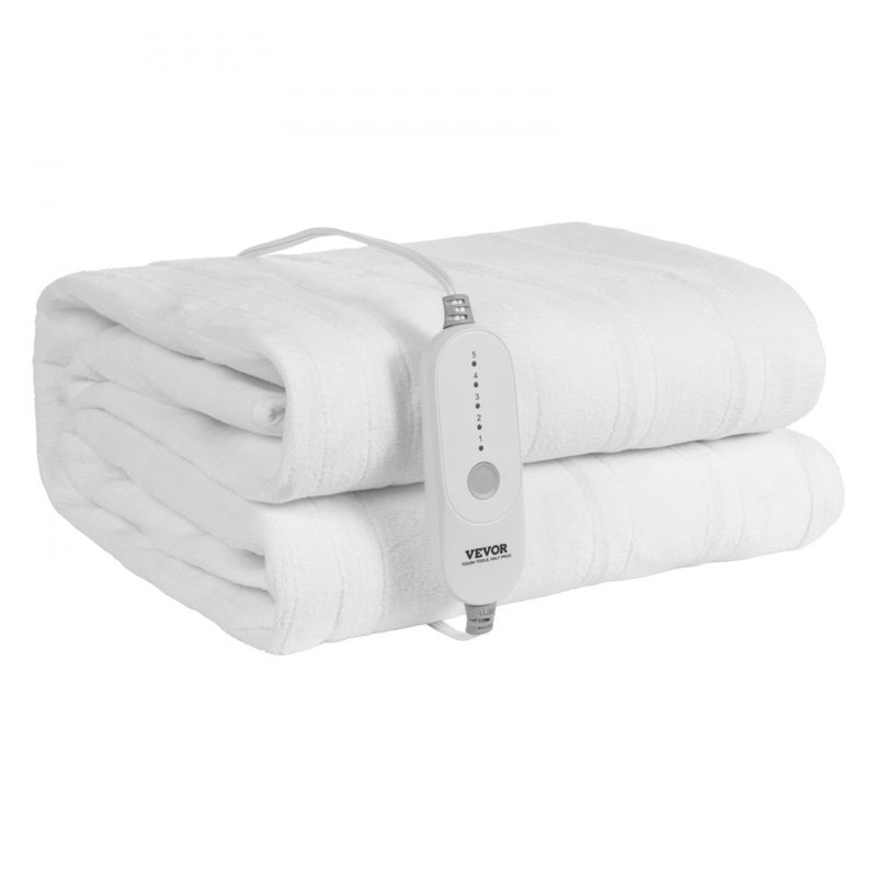 Heated Mattress Pad Electric Warmer Coral Fleece Auto Off, Queen