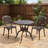 Rustproof Weather Resistant Scratch Proof Heavy Duty 31.5 Inch Cast Aluminum Round Patio Dining Table With Pre Drilled Umbrella Hole And Stable Non Slip Base For Backyard Garden