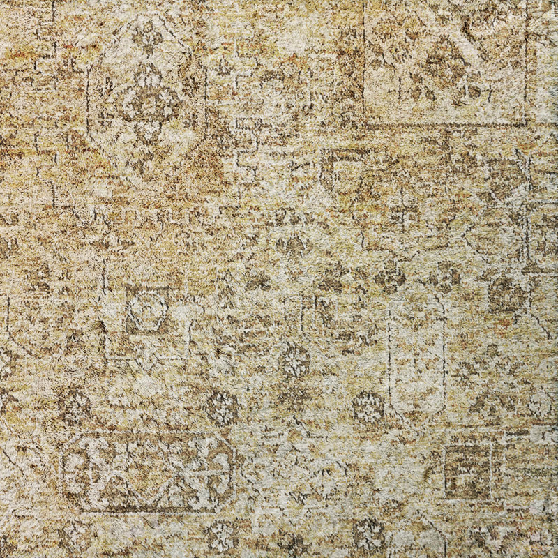 Tapis à poils longs de qualité supérieure lavable à la machine ADS611, Wheat, 8' x 10'