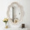 Miroir de salle de bain décoratif au design festonné élégant