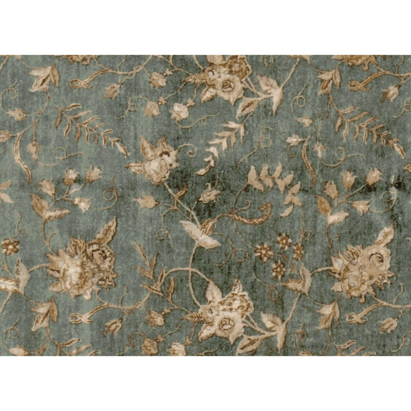 Hand Knotted Oriental Area Rug in Medium Blue/Beige, Rectangle 11' x 18'