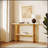 Modern Luxury Gold Metal Frame Console Table, Chic Entryway Table With Storage Shelf For Living Room Decor