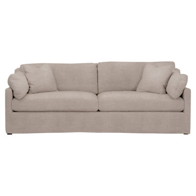 95" Lena Polyester Upholstered Slope Arm Sofa