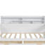 Lit de jour en bois avec tablettes de rangement, lit multifonctionnel avec deux tiroirs de rangement et bureau d'étude-984040815-984040814