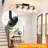 3-Lights Semi Flush Mount Ceiling Light with Clear Glass Shade-118106014-118106010