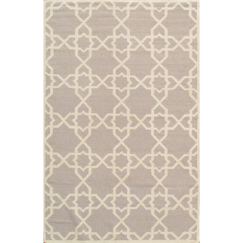 Flatweave Wool Geometric Indoor Rug, Rectangle 4' x 6'