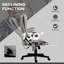 Fauteuil de bureau avec massage vibrant et chauffant à 6 points, inclinable, rembourré, réglable, de style gris vibrant pour la détente, la chaleur,