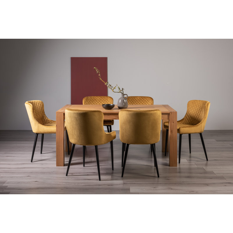 6 - Person Extendable Dining Set, Mustard