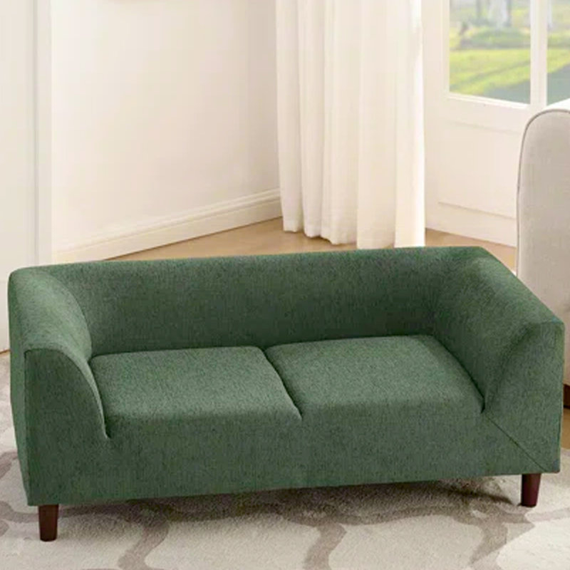 Canapé doux et confortable pour animaux de compagnie avec dossier et accoudoirs, Vert olive