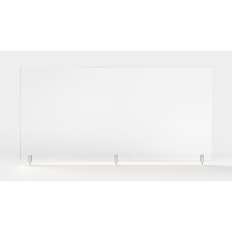 Panneau d'intimité pour bureau à 1 panneau Partition Extender Thermoplastic, H 24 po x l 48 po x P 0,81 po