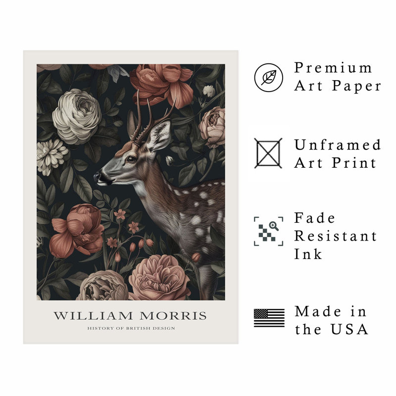Animaux, animaux, William Morris, H 36 po x l 24 po