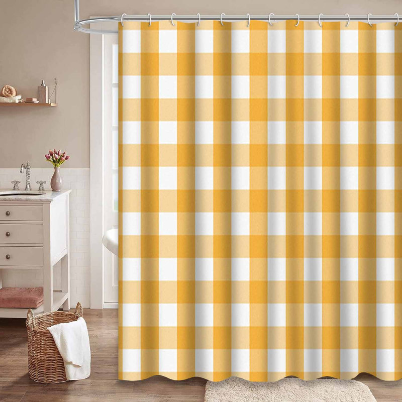 Rideau de douche Plaid, L 72 po x l 84 po