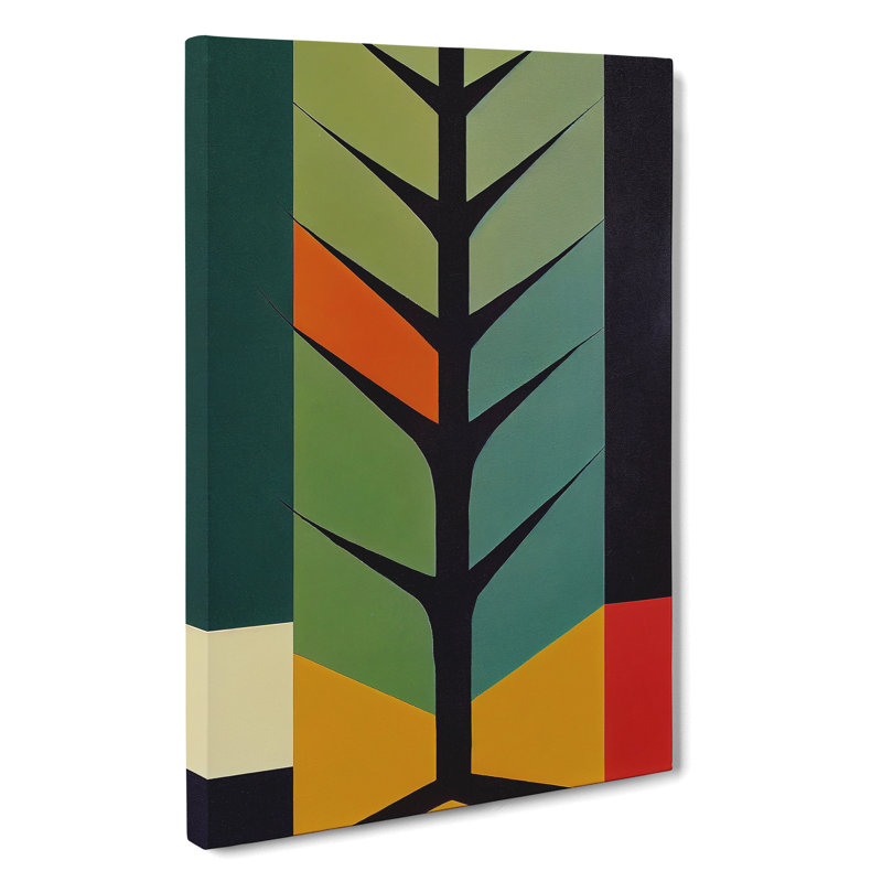 Bold Abstract Tree Art No.6 - Wall Art, Wrapped Canvas, 50cm H x 35cm W x 3cm D, No Matte