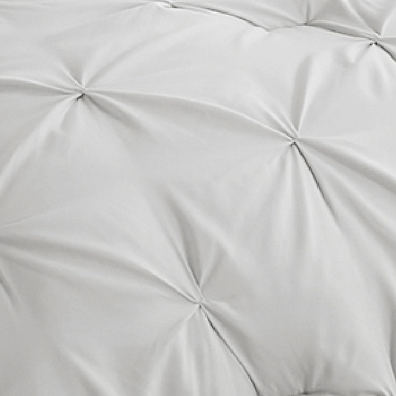 Bedsure Cal King Burgundy Pintuck Bed-in-a-Bag - Linen Pinch Pleat Comforter Set with Sheets, Pillowcases & Shams (Set of 7)