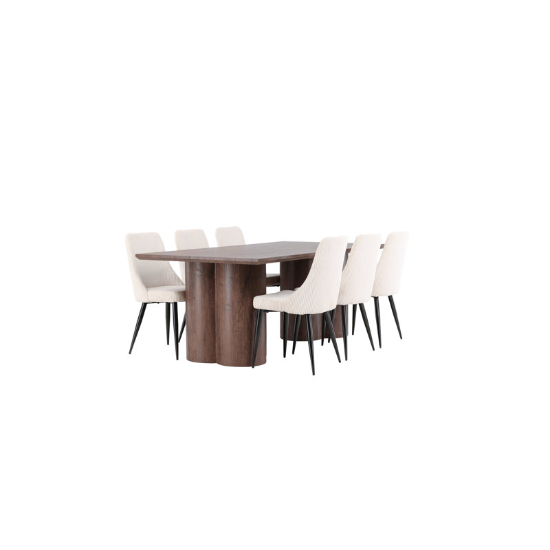 Sibley 6 - Person Dining Set, Brown