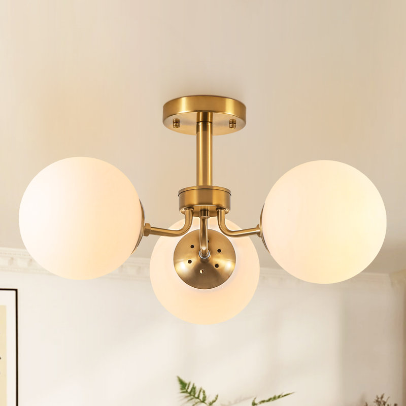 Plafonnier semi-encastré Aurellia, Beige
