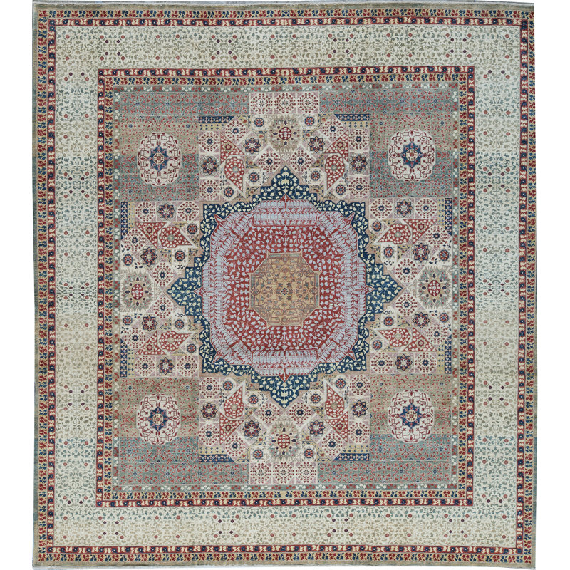 Tapis rouge noué à la main de haute qualité
