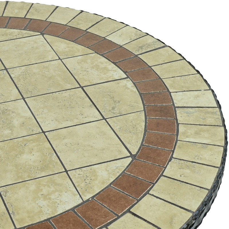 Henley Garden Ceramic Mosaic Bistro Table, 73cm H x 71cm W x 71cm D