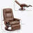 Faux Leather Manual Recliner, Adjustable Swivel Lounge Chair With Footrest-734481235