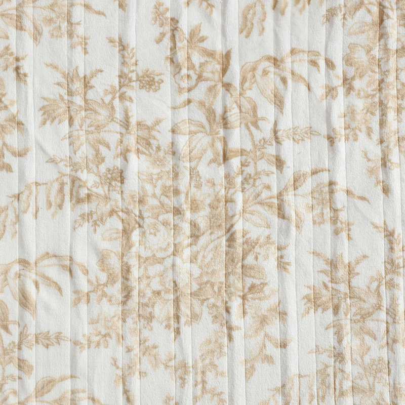 Couverture chauffante réversible Laura Ashley Bedford, Lit simple, Beige/brun