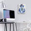  «Electric Blues 3» par Annie Warren, art mural en verre acrylique, 12 po x 16 po