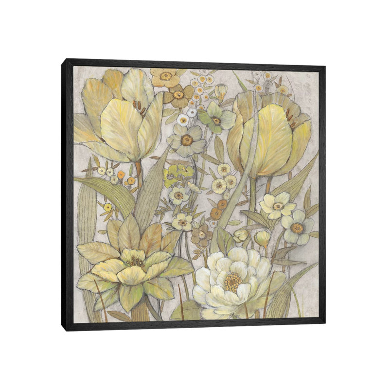 Mix Floral I by Tim O'Toole - Floater Frame Gallery-Wrapped Canvas Giclée on Canvas, Black, 45.72 cm H x 45.72 cm W
