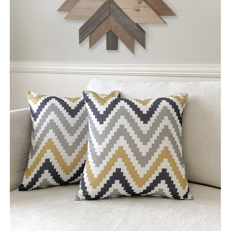Ensemble de 2 housses de coussins décoratifs 18 po