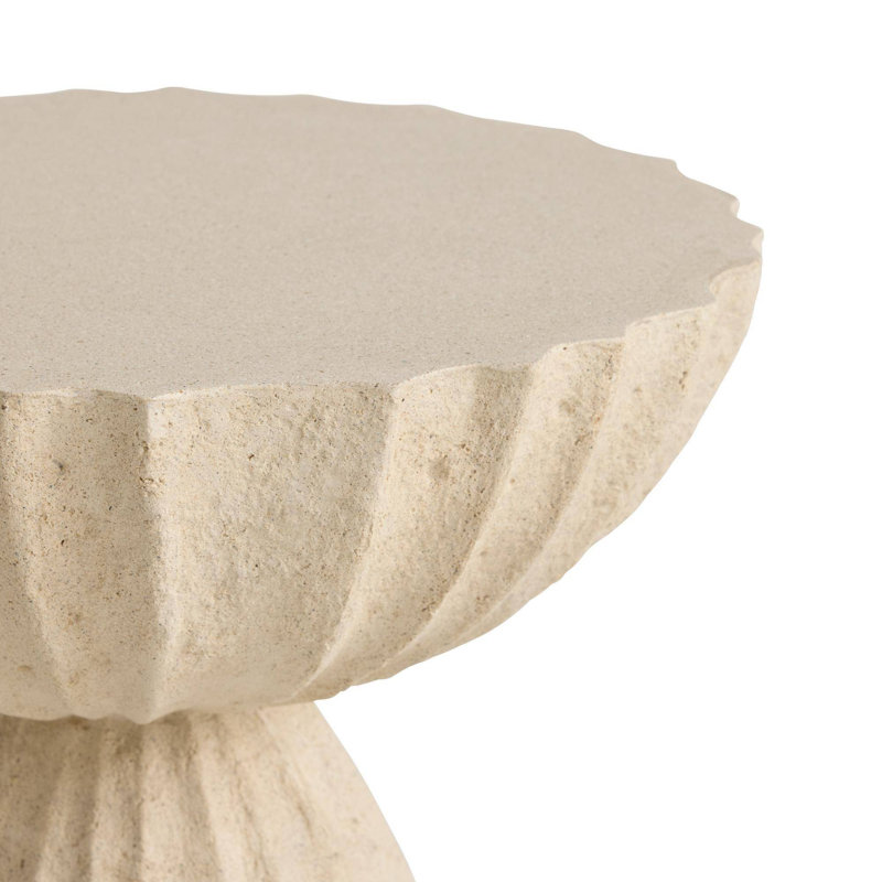 Nereo Chiseled Concrete Outdoor Accent Table
