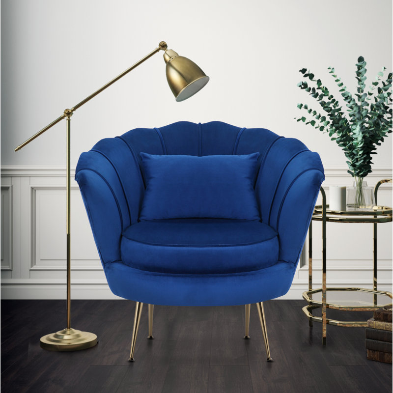 Gladden Upholstered Accent Chair, Blue 