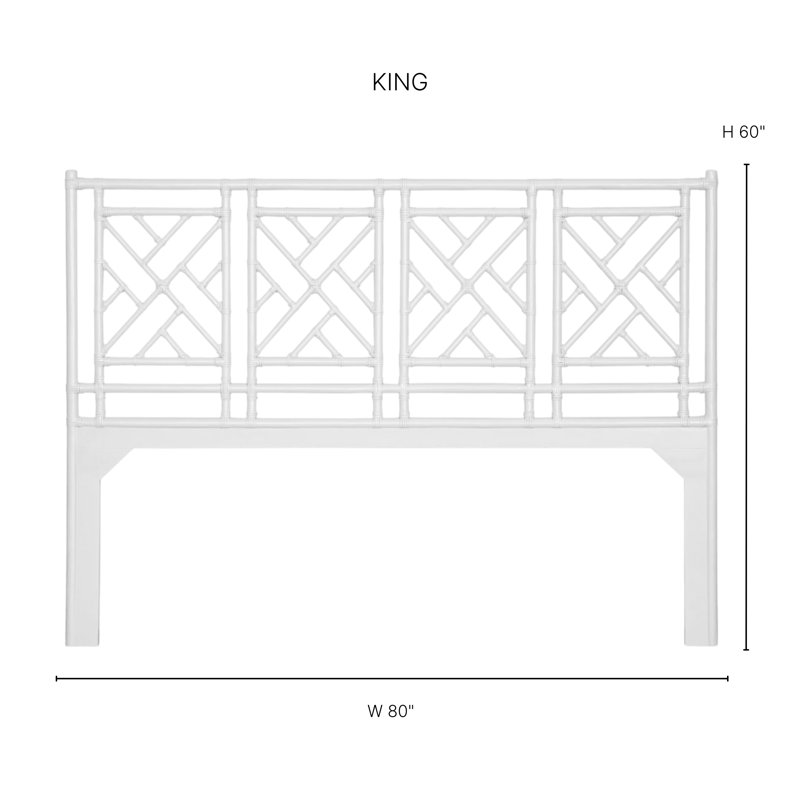 Chippendale Headboard, King, White