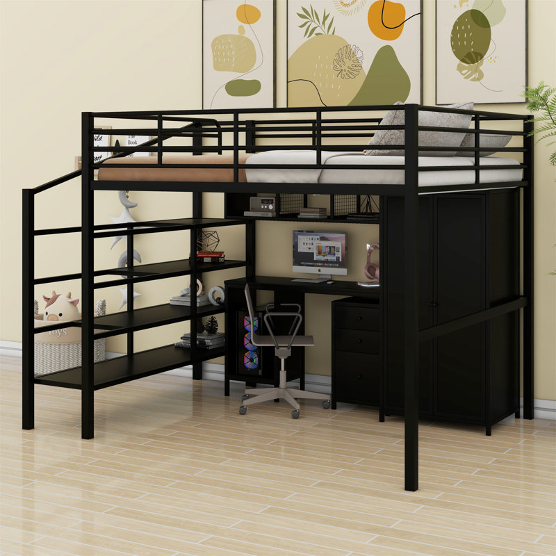 Jayvonte Kids Full Loft Bed with Drawers