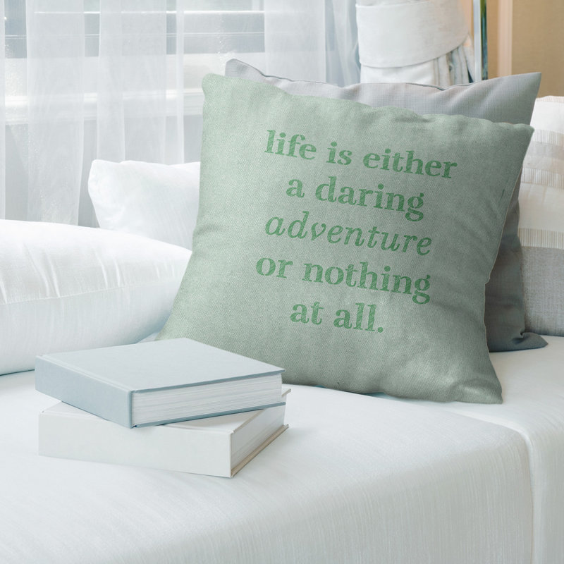 Coussin Handjet, 20 po x 20 po, Vert, Housse de coussin seulement - sans coussin